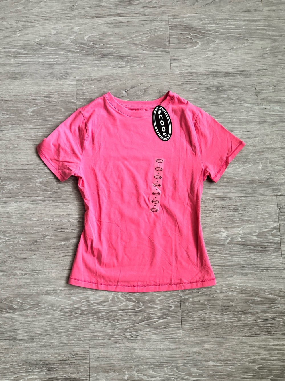 Scoop Hot Pink Short Sleeve Crewneck Tee